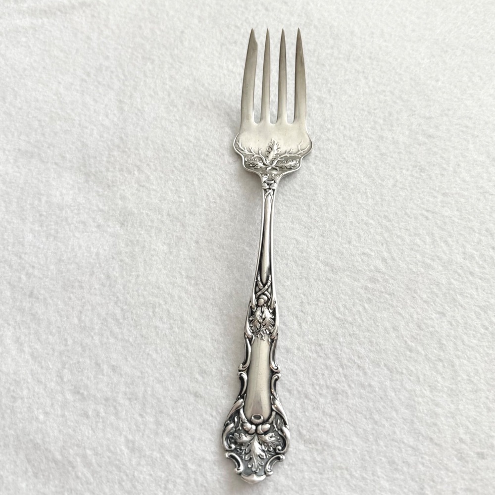 1847‎ Rogers Bros First Love Large Serving Fork Silverplate 7.75" A1